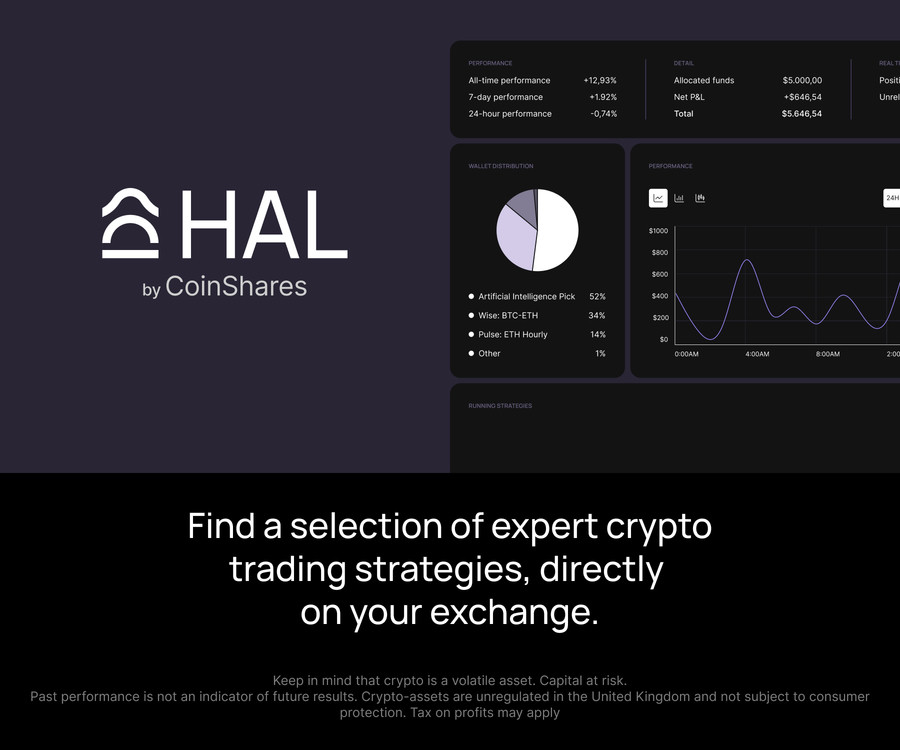 Access crypto trading strategies, directly on your exchange with HAL.